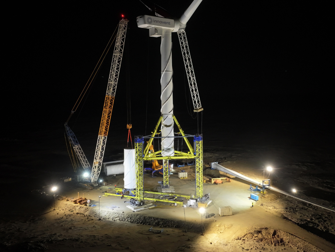Estreia tecnol&oacute;gica! Instala&ccedil;&atilde;o disruptiva de cima para baixo realizada em turbinas e&oacute;licas Goldwind